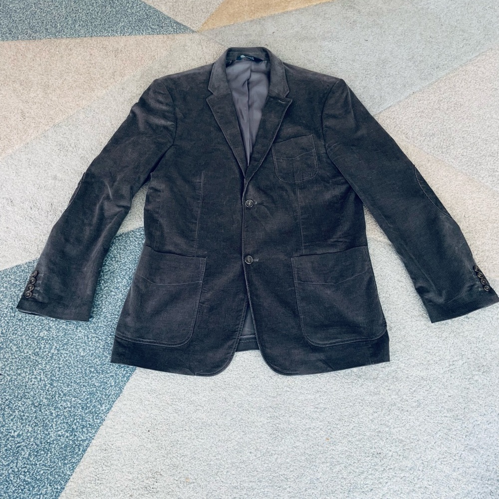 Perry Ellis Charcoal Grey Corduroy Sports Jacket/Blazer